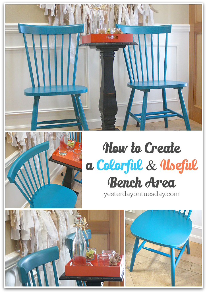 How to Create a Colorful and Useful Bench Area