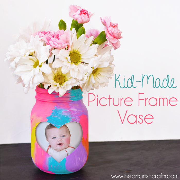 Kid Made Picture Frame Vase