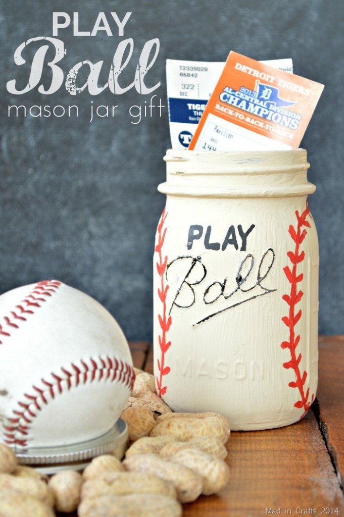 Play Ball Mason Jar Gift from Mad in Crafts