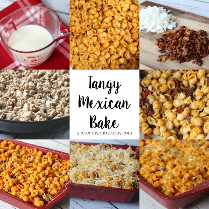 Tangy Mexican Bake, a yummy appetizer or meal. Great for barbecues and parties.
