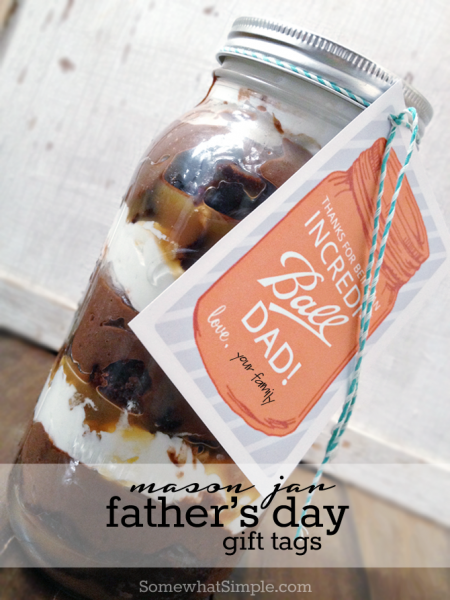 Mason Jar Gift Tags for Father's Day