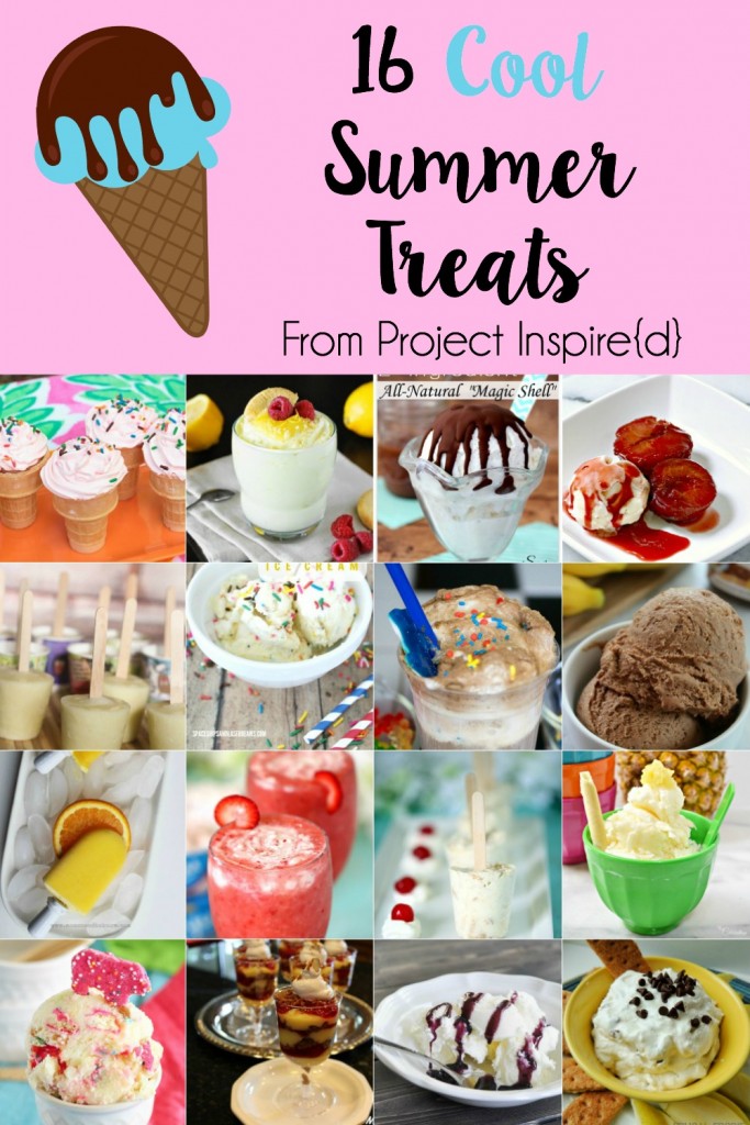 16 Cool Summer Treats shared at Project Inspire{d} Linky Party.