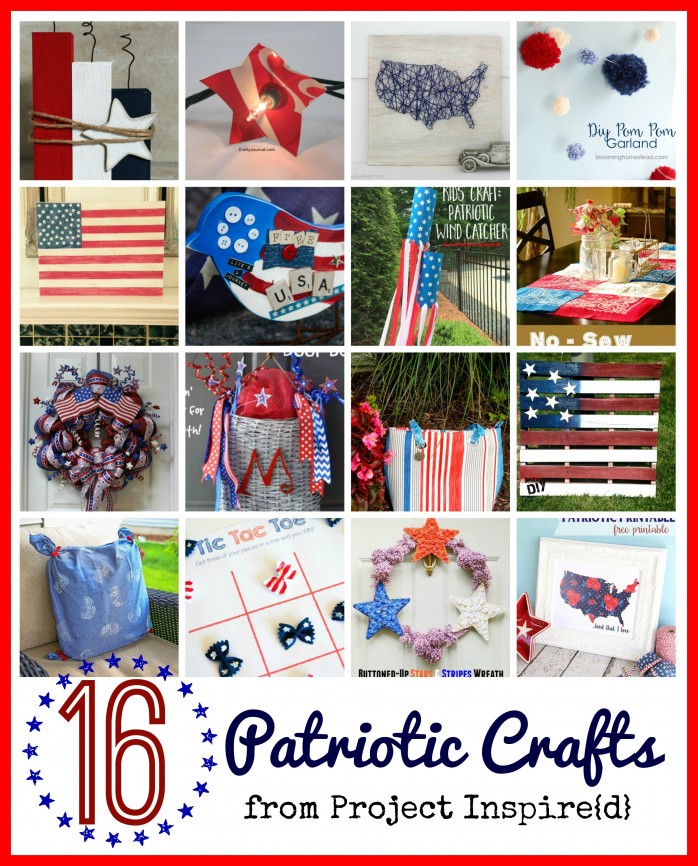 16 Fun Patriotic Crafts, great for 4th of July.