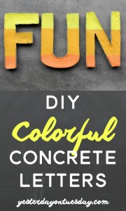 Create colorful FUN concrete letters with @decoart Patio Paint