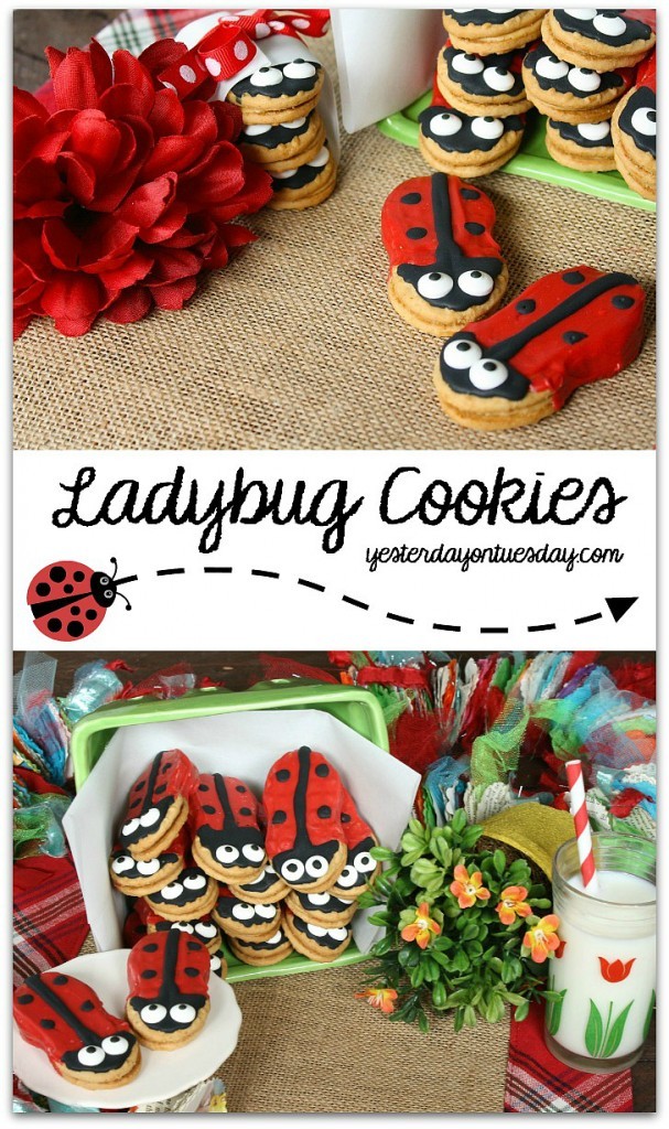 Cute Ladybug Cookies, perfect for a garden party or summer soiree