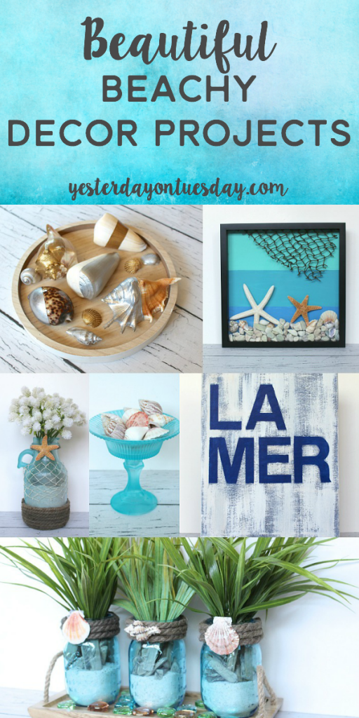 Beautiful Beachy Decor Ideas including designer knockoffs for a fraction of the price. Easy DIY ideas for summer decorating.