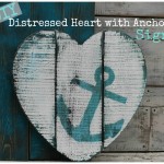 Distressed Heart with Anchor Sign