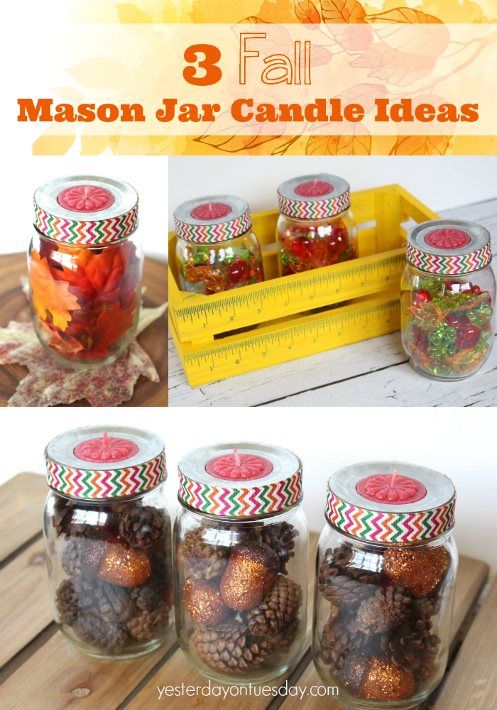 3 Fall Mason Jar Candle Ideas