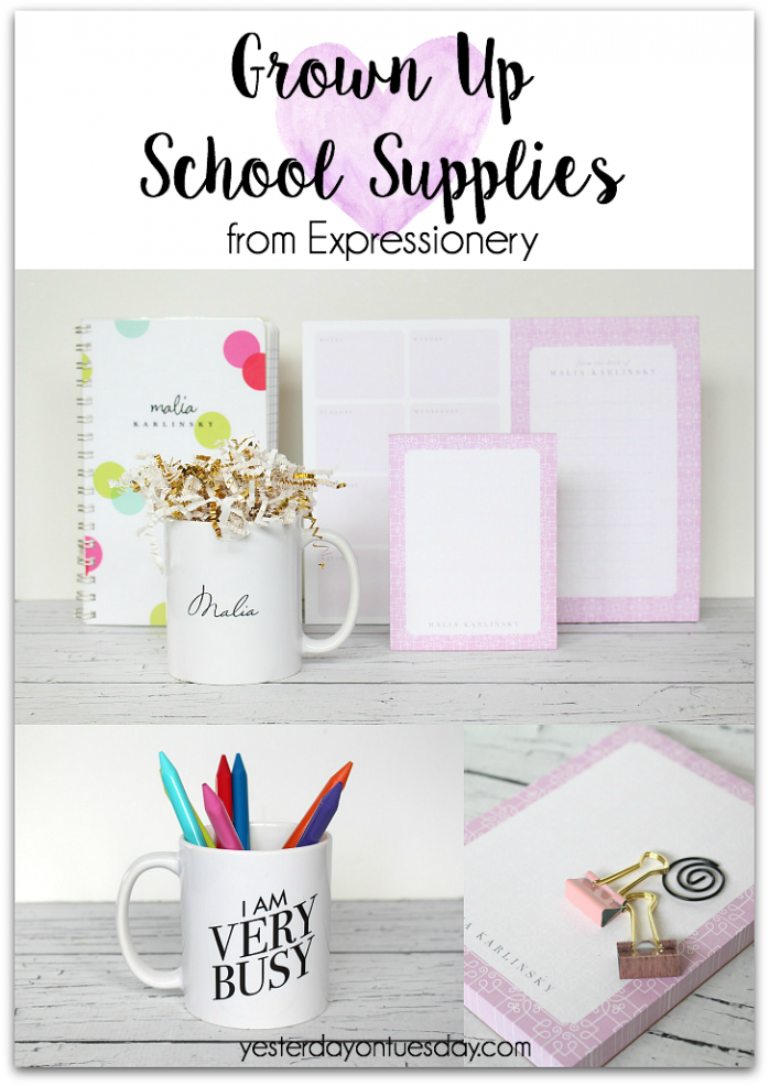 Grown Up School Supplies from Expressionery