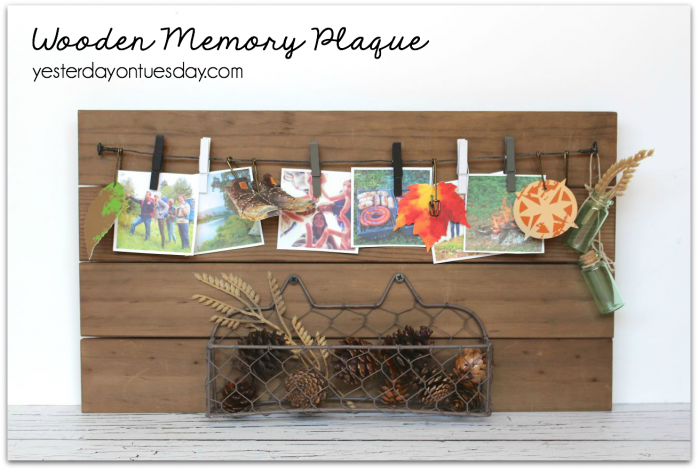 Preserve vacation memories with a customizable wooden plaque.