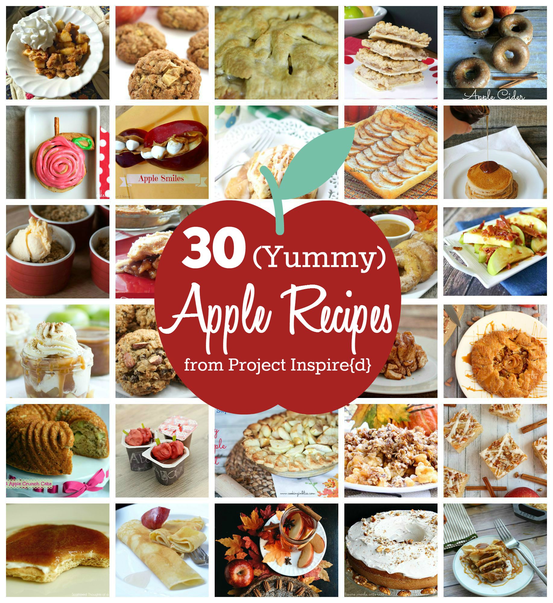30 Yummy Apple Recipes, a great one to pin for fall!
