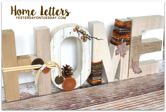 Decorated Home Letters, a great craft for fall