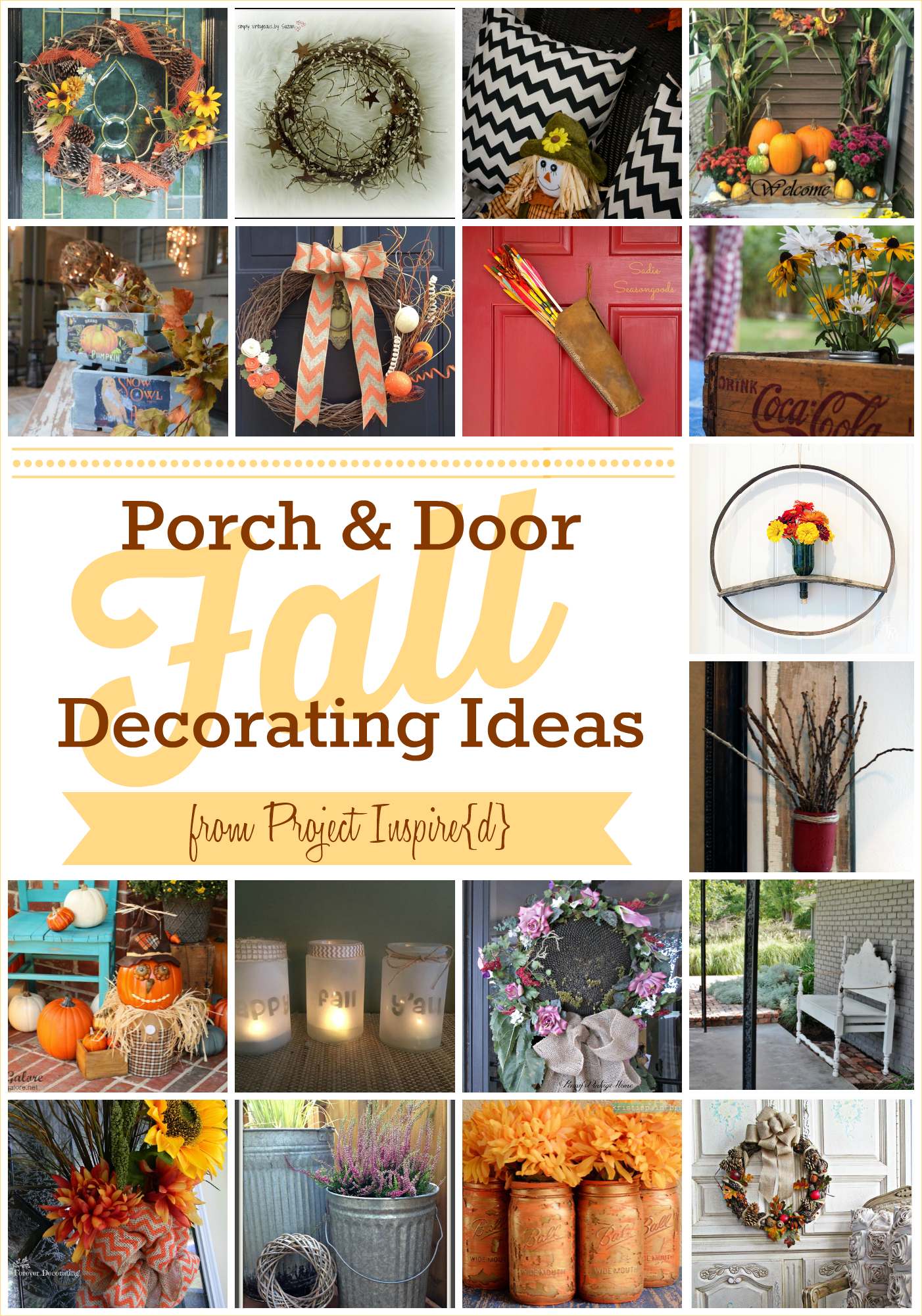 Fall Porch and decorating ideas shared at Project Inspire{d}