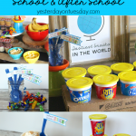 Free School Snacks Party Set including invites, spoon flags and tags, fun for back to school