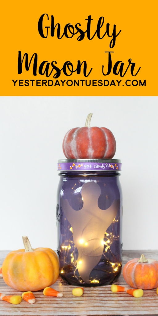 Ghostly Mason Jar, a fun Halloween decor or gift project