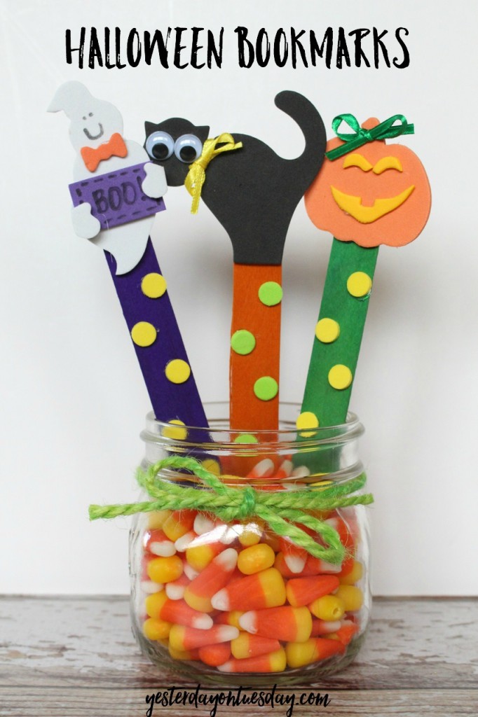 Halloween Bookmarks, an easy kid's craft
