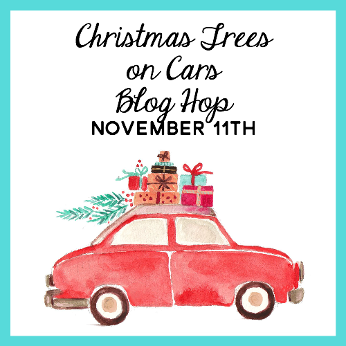 Christmas Trees on Cars Square Graphic