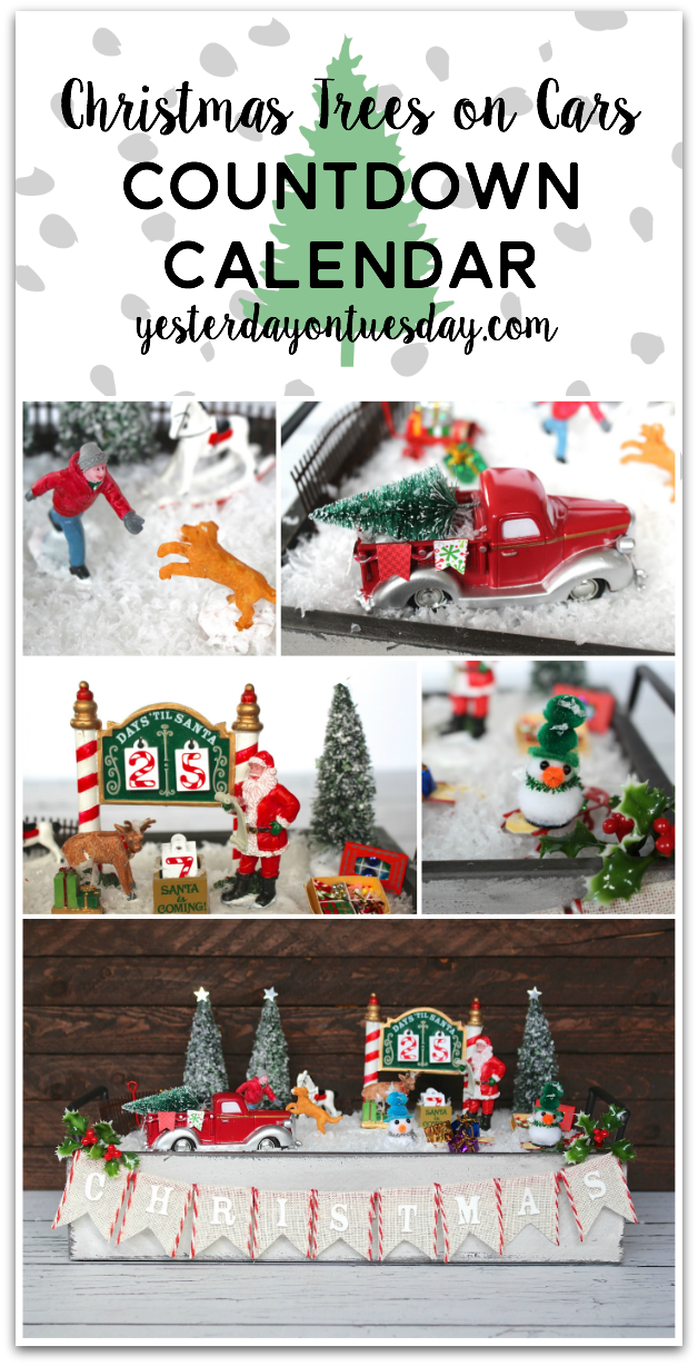 Christmas Trees on Cars Countdown Calendar