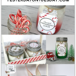 Holiday Mason Jar Scrubs and Printable Tags: Simple and super festive Christmas gift idea for family, friends, neighbors and teachers. Spruce and Peppermint scents make them fabulously festive!