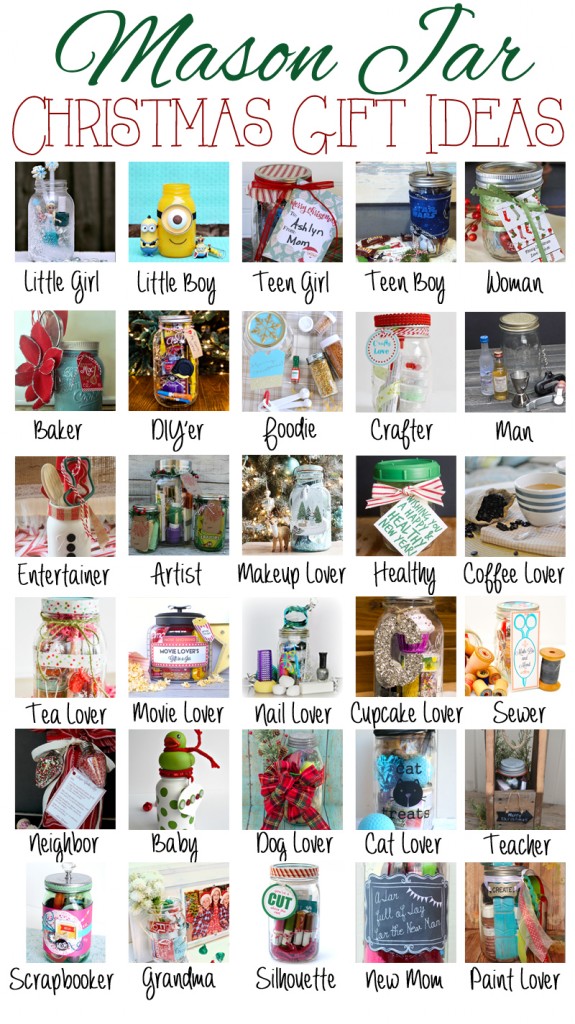One to pin! A collection of 30 clever Mason Jar gift ideas for everyone on your list, from the baker to the crafter, teens, the movie lover, teacher... everyone on your list!