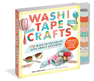 Washi Tape Crafts Book by Amy Anderson, a fun holiday gift idea for the creative person on your Christmas list. It even comes with lovely patterned washi tape to make cool stuff with!