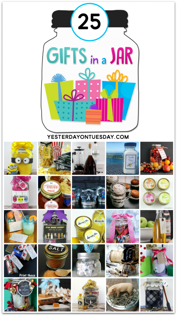 25 Gifts in a Jar, tons of great ideas for women, men, kids, everyone on your list.
