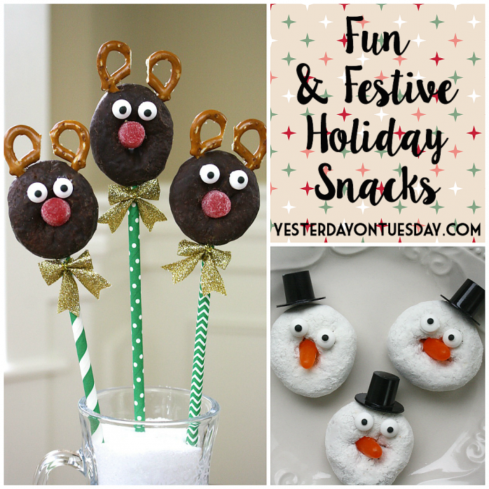 Fun and Festive Holiday Snacks: A Reindeer and a Snowman make great treats 