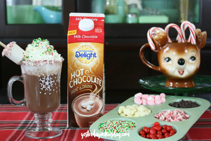 Grown Up Peppermint Hot Chocolate drink recipe, perfect for holiday entertaining