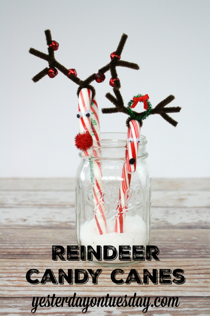 Reindeer Candy Canes, a fun Christmas craft for kids