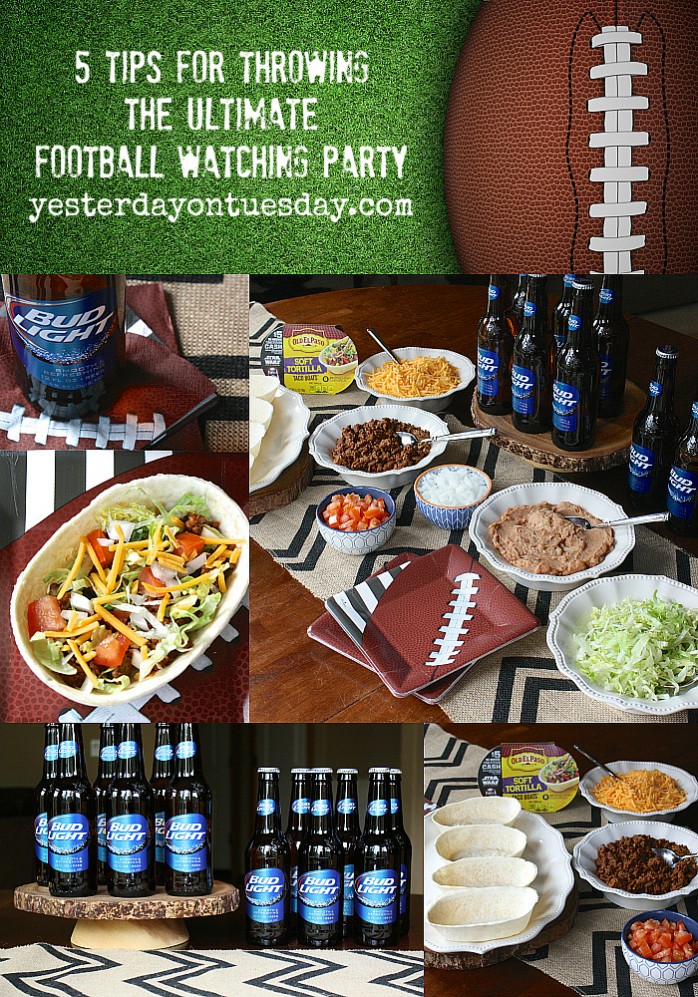 5 Tips for Throwing the Ultimate Football Watching Party, great party planning tips for the NFL payoff season.