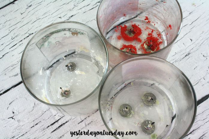 The Easiest Way to Remove Wax from a Glass Jar Candle: Reuse those pretty glass jars with an awesome hack to get rid of that old candle wax! A fun recycling/upcycling idea.