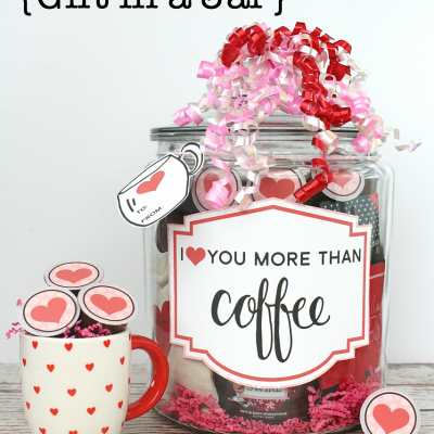 Coffee Lover’s Gift in a Jar with Valentine’s Day Printables