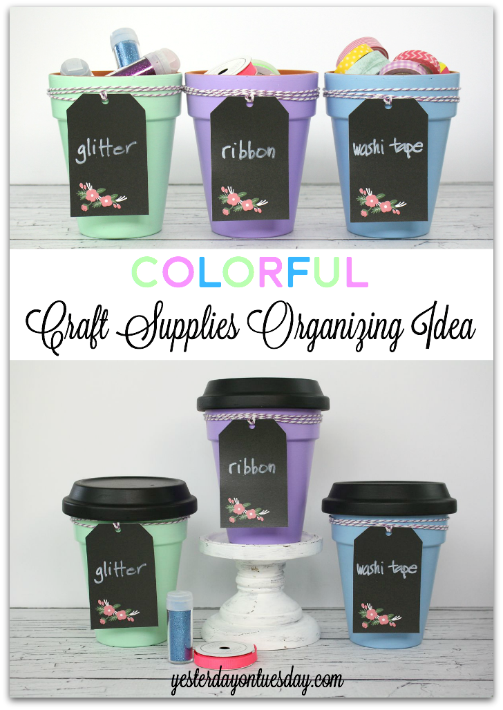 DIY an easy and colorful way to contain craft supplies with @decoart paint