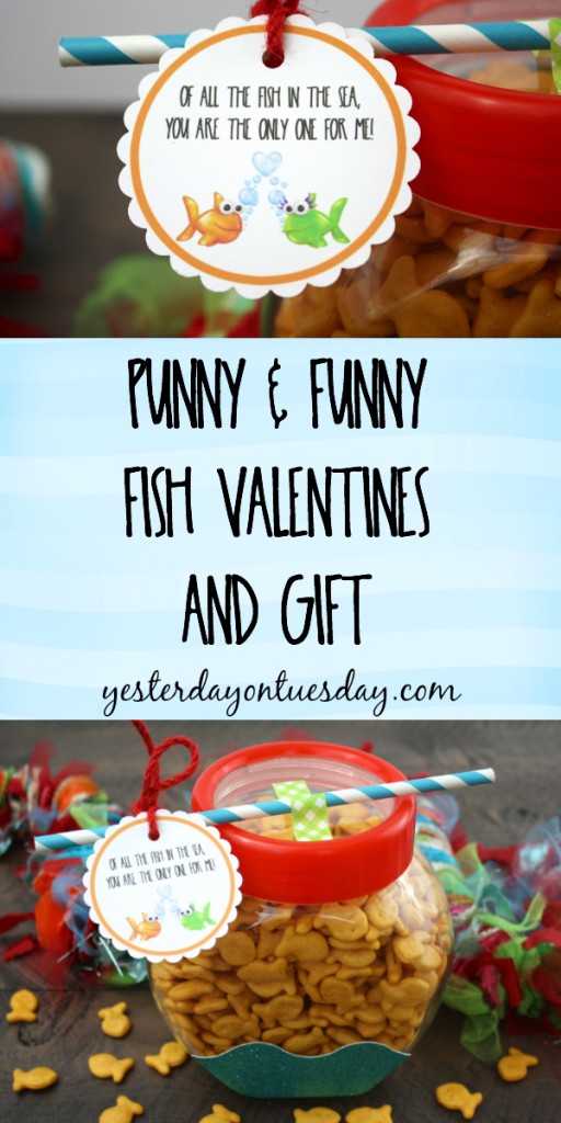 Printable Fish Valentines and Gift, great for teachers and friends!