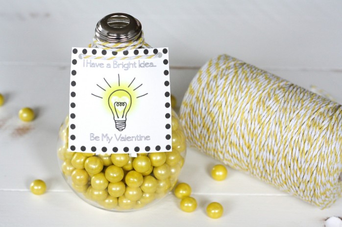 Printable Light Bulb Valentines and gift