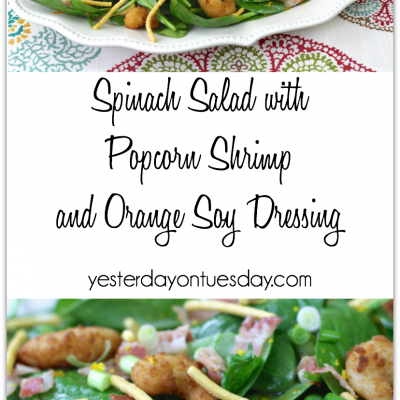 Spinach Salad with Popcorn Shrimp