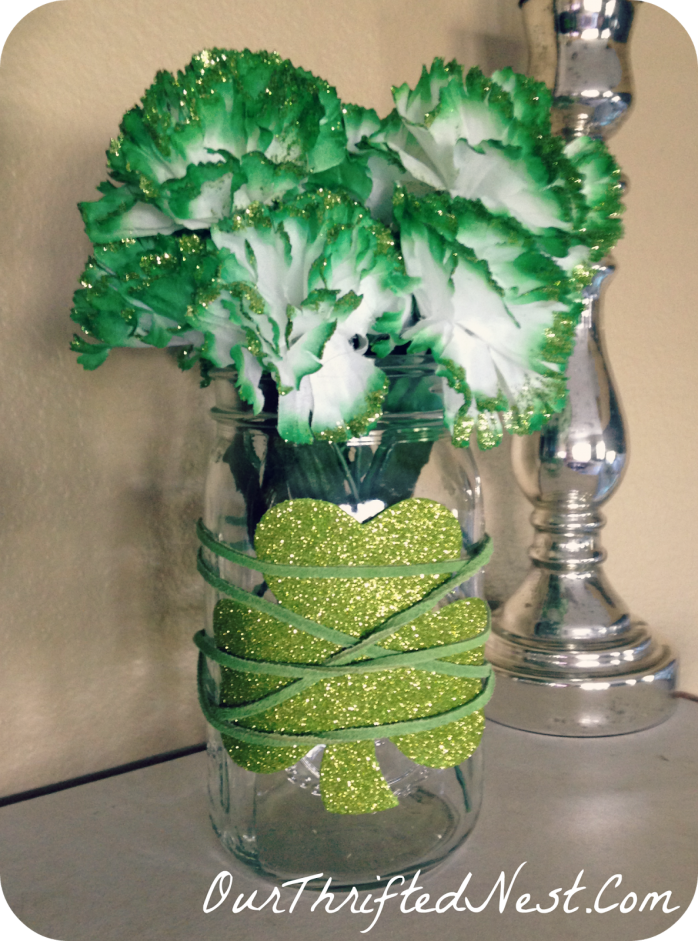 St. Patrick's Day Mantle Decor by Our Thrifted Nest