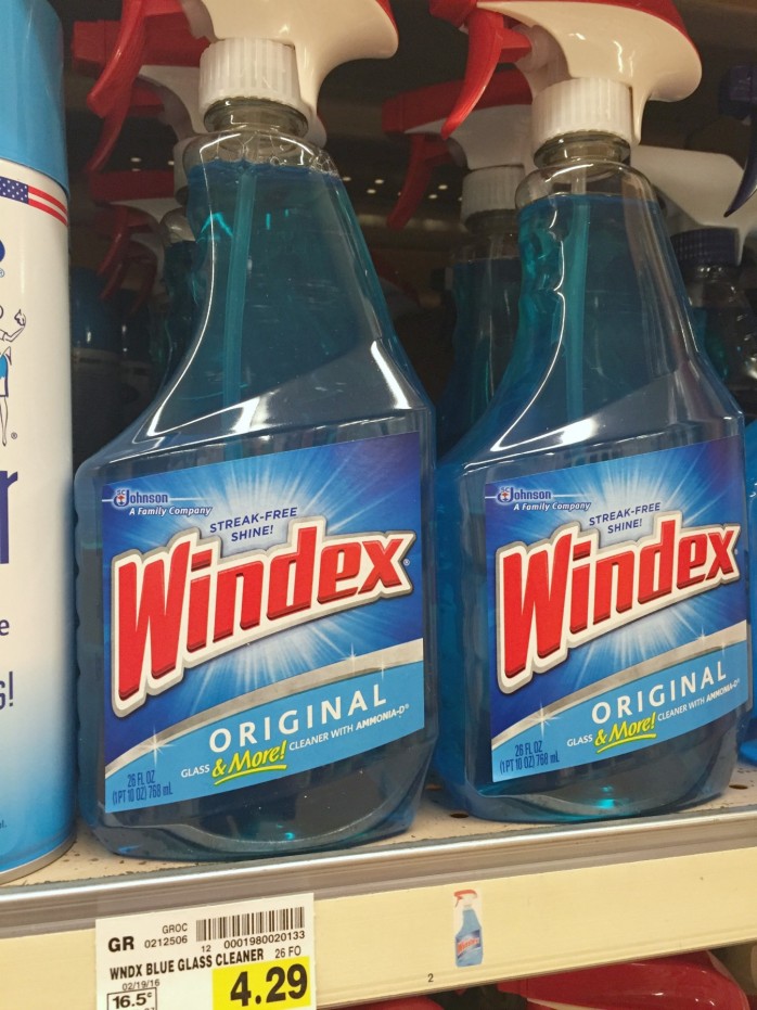 Windex on Shelf