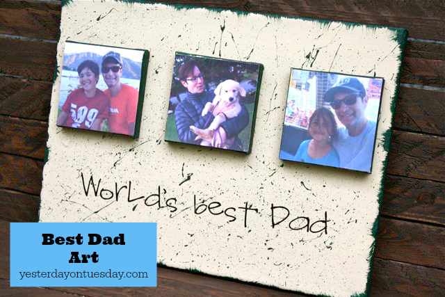 World's Best Dad Art, a great homemade canvas gift for Father's Day or Dad's Birthday!