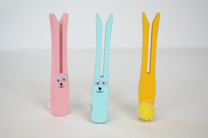 DIY Clothespin Bunnies, a great Easter craft for kids!