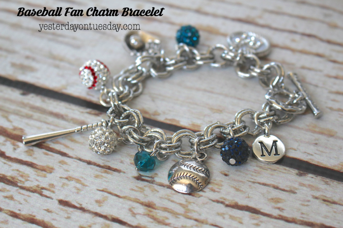 DIY Baseball Fan Charm Bracelet, awesome gift idea for that baseball lover!