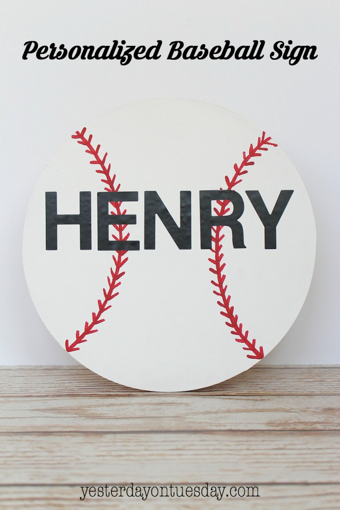 How to make a personalized Baseball Name Sign, great kid's decor for that kid who loves baseball