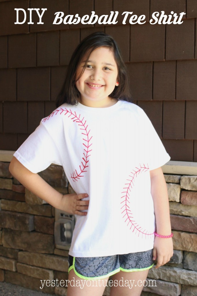 How to make a DIY Baseball Tee Shirt, a fun craft for kids