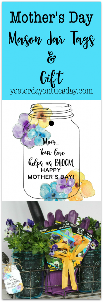 Mother's Day Mason Jar Tag and Gift, a beautiful gift idea for mom
