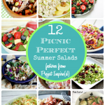 A dozen delicious picnic salad recipes, perfect for summer! Bring them to your family gatherings, barbecues and get togethers.