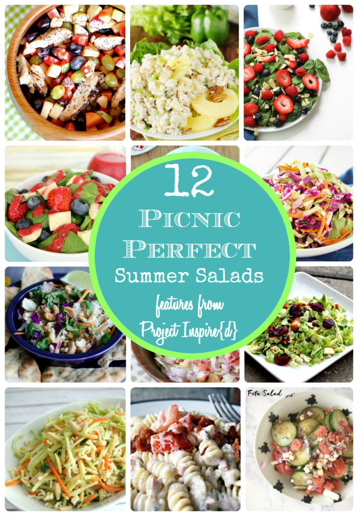 A dozen delicious picnic salad recipes, perfect for summer! Bring them to your family gatherings, barbecues and get togethers.