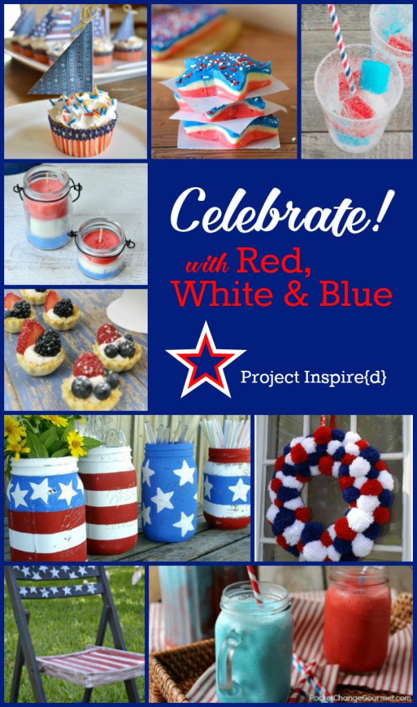 9 Patriotic Projects shared at Project Inspire{d}, perfect for Memorial Day and 4th of July