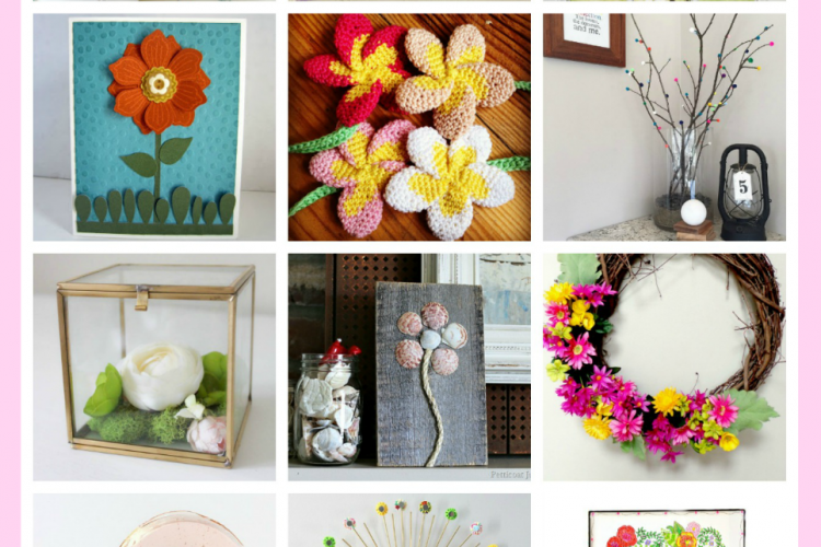 A collection of 15 Flower themed crafts and decor ideas, perfect for spring and summer