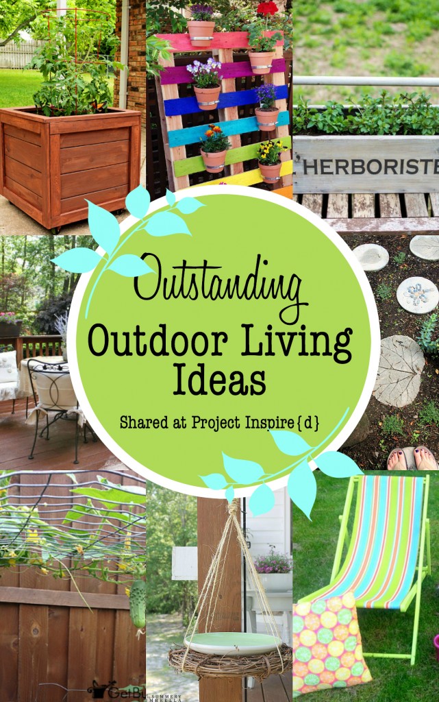An inspiring collection of DIY Outdoor Living Ideas including garden stones, a pallet garden and more