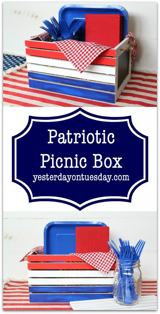 DIY Patriotic Picnic Box, great for Memorial Day and 4th of July